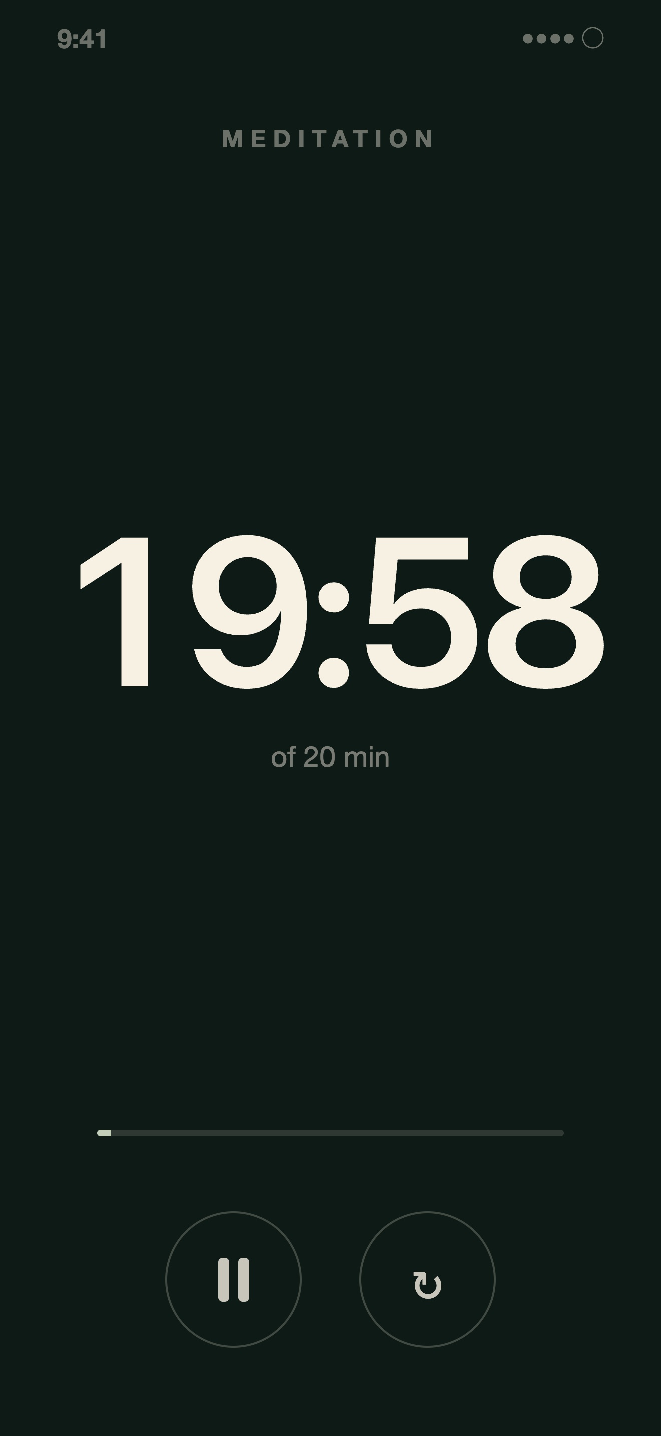 Transcend Timer counting down during meditation