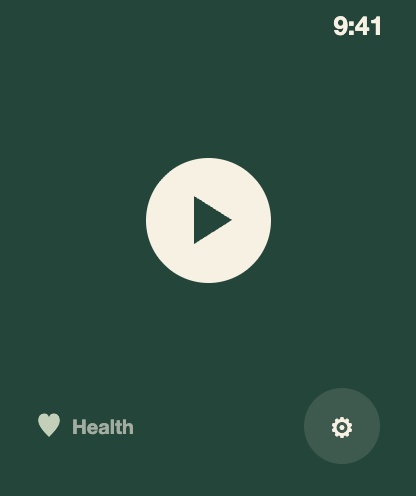The watch home screen